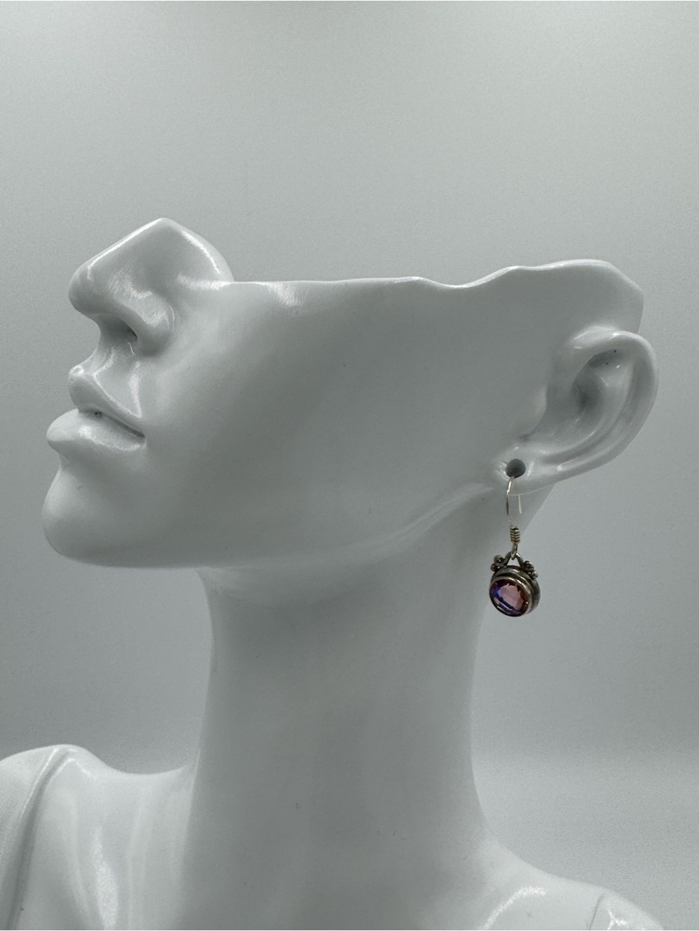 Sajen 925 Pink Gemstone Drop Earrings
